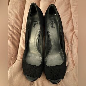 Black Peep Toe Heels
